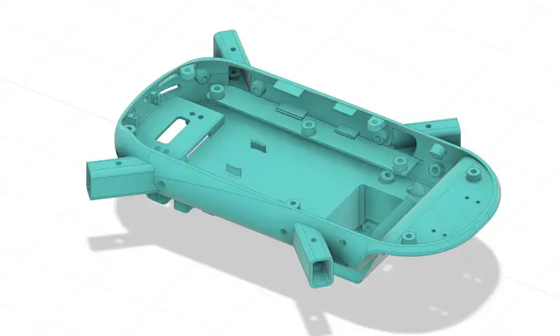 Render of the frame’s main body shell.