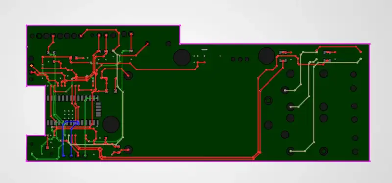 Layout of the cooker’s control circuit board.