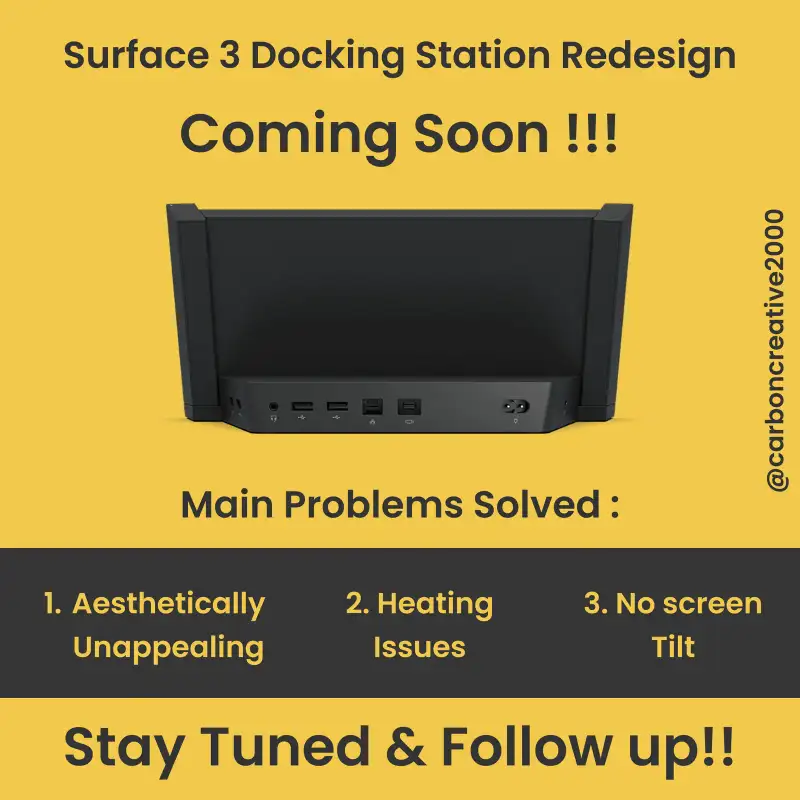Poster listing the three main problems the redesign solves.
