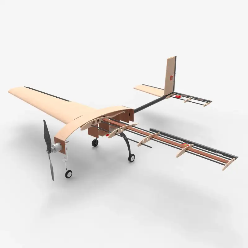 Render with the skin removed, showing the internal ribs and frames.